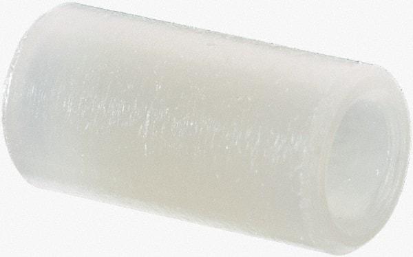 Electro Hardware - 0.116" ID x 3/16" OD, #4 Screw, Grade 101 Nylon Female Unthreaded Circuit Board Spacer - Round Body, Uncoated, 3/8" OAL - USA Tool & Supply