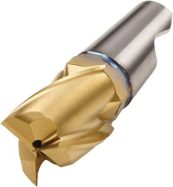 Seco - MM10 E03 Grade F30M Carbide End Milling Tip Insert - 3 Flutes, 0.394" Cutting Diam, 0.467" Depth of Cut, 0.619" Extension, 30° Helix - USA Tool & Supply