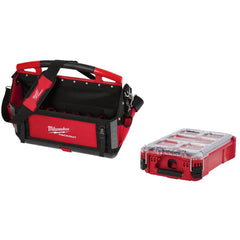 Tool Bags & Tool Totes; Holder Type: Tool Pouch; Closure Type: Zipper; Material: Polyester; Overall Width: 21; Overall Depth: 10.25 in; Overall Height: 20 in; Color: Red; Black; Features: All-Metal Hardware; Most Versatile, Durable Modular Storage System;