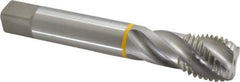 Emuge - 1-1/4 - 7 UNC 4 Flute 2B Modified Bottoming Spiral Flute Tap - Cobalt, Bright Finish, 7.087" OAL, Right Hand Flute, Right Hand Thread, Series Enorm - USA Tool & Supply