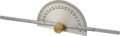 Value Collection - 0 to 6 Inch Rule Measurement Range, 0 to 180° Angle Measurement Range, Half Round Head Stainless Steel (Rule); Steel (Head) Protractor and Depth Gage - Accurate up to 0.5°, 1° Angle Graduation - USA Tool & Supply