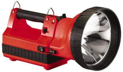 Streamlight - Xenon Bulb, Spotlight/Lantern Flashlight - Orange Plastic Body, 1 Lead-Acid Battery Included - USA Tool & Supply