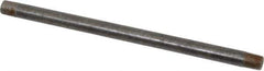 Made in USA - Schedule 80, 1/8" Diam x 7" Long Black Pipe Nipple - Threaded - USA Tool & Supply