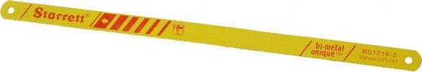 Starrett - 12" Long, 18 Teeth per Inch, Bi-Metal Power Hacksaw Blade - Toothed Edge, 5/8" Wide x 0.032" Thick - USA Tool & Supply