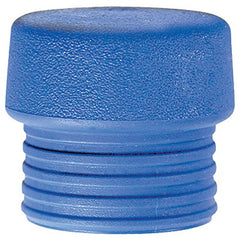 Split Head Mallet Face 1.2″ Soft, Shore Hardness 21-D, Blue TPE - USA Tool & Supply