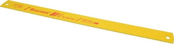 Starrett - 17" Long, 6 Teeth per Inch, Bi-Metal Power Hacksaw Blade - Toothed Edge, 1-3/8" Wide x 0.062" Thick - USA Tool & Supply