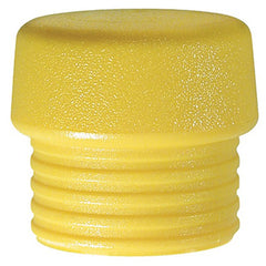 Split Head Mallet Face 2.4″ Med Hard Shore Hardness 65-D, Yellow, Polyurethane - USA Tool & Supply