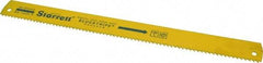 Starrett - 18" Long, 4 Teeth per Inch, Bi-Metal Power Hacksaw Blade - Toothed Edge, 1-5/8" Wide x 0.075" Thick - USA Tool & Supply