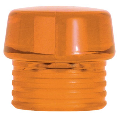 Split Head Mallet Face 2.4″ Hard Shore Hardness 72-D, Orange, Cell Acetate - USA Tool & Supply