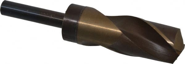 Hertel - 1-1/4" Drill, 135° Point, Cobalt Silver Deming & Reduced Shank Drill Bit - USA Tool & Supply