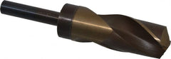 Hertel - 1-1/4" Drill, 135° Point, Cobalt Silver Deming & Reduced Shank Drill Bit - USA Tool & Supply