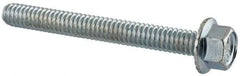 Value Collection - 1/4-20 UNC, 2-1/4" Length Under Head, Hex Drive Flange Bolt - 2-1/4" Thread Length, Grade 5 Steel, Serrated Flange, Zinc-Plated Finish - USA Tool & Supply