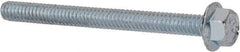 Value Collection - 1/4-20 UNC, 2-3/4" Length Under Head, Hex Drive Flange Bolt - 2-3/4" Thread Length, Grade 5 Steel, Serrated Flange, Zinc-Plated Finish - USA Tool & Supply