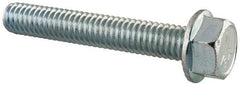Value Collection - 5/16-18 UNC, 2" Length Under Head, Hex Drive Flange Bolt - 2" Thread Length, Grade 5 Steel, Serrated Flange, Zinc-Plated Finish - USA Tool & Supply