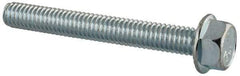 Value Collection - 5/16-18 UNC, 2-1/2" Length Under Head, Hex Drive Flange Bolt - 2-1/2" Thread Length, Grade 5 Steel, Serrated Flange, Zinc-Plated Finish - USA Tool & Supply
