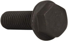 Value Collection - M10x1.50 Metric Coarse, 30mm Length Under Head, Hex Drive Flange Bolt - 30mm Thread Length, Grade 10.9 Alloy Steel, Smooth Flange, Phosphate & Oil Finish - USA Tool & Supply