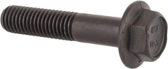 Value Collection - M10x1.50 Metric Coarse, 50mm Length Under Head, Hex Drive Flange Bolt - 35mm Thread Length, Grade 10.9 Alloy Steel, Smooth Flange, Phosphate & Oil Finish - USA Tool & Supply