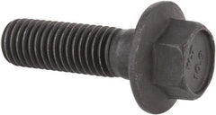 Value Collection - M12x1.75 Metric Coarse, 40mm Length Under Head, Hex Drive Flange Bolt - 40mm Thread Length, Grade 10.9 Alloy Steel, Smooth Flange, Phosphate & Oil Finish - USA Tool & Supply