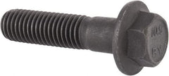 Value Collection - M12x1.75 Metric Coarse, 50mm Length Under Head, Hex Drive Flange Bolt - 40mm Thread Length, Grade 10.9 Alloy Steel, Smooth Flange, Phosphate & Oil Finish - USA Tool & Supply
