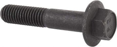 Value Collection - M12x1.75 Metric Coarse, 60mm Length Under Head, Hex Drive Flange Bolt - 40mm Thread Length, Grade 10.9 Alloy Steel, Smooth Flange, Phosphate & Oil Finish - USA Tool & Supply