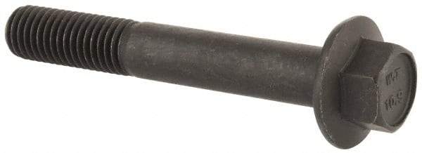 Value Collection - M12x1.75 Metric Coarse, 80mm Length Under Head, Hex Drive Flange Bolt - 40mm Thread Length, Grade 10.9 Alloy Steel, Smooth Flange, Phosphate & Oil Finish - USA Tool & Supply