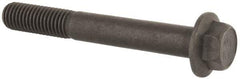 Value Collection - M12x1.75 Metric Coarse, 90mm Length Under Head, Hex Drive Flange Bolt - 40mm Thread Length, Grade 10.9 Alloy Steel, Smooth Flange, Phosphate & Oil Finish - USA Tool & Supply