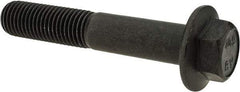 Value Collection - M16x2.00 Metric Coarse, 90mm Length Under Head, Hex Drive Flange Bolt - 50mm Thread Length, Grade 10.9 Alloy Steel, Smooth Flange, Phosphate & Oil Finish - USA Tool & Supply
