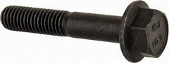 Value Collection - M8x1.25 Metric Coarse, 45mm Length Under Head, Hex Drive Flange Bolt - 30mm Thread Length, Grade 10.9 Alloy Steel, Smooth Flange, Phosphate & Oil Finish - USA Tool & Supply