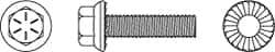 Value Collection - 3/8-16 UNC, 1-3/4" Length Under Head, Hex Drive Flange Bolt - 1-3/4" Thread Length, Grade 8 Steel, Serrated Flange, Zinc-Plated Finish - USA Tool & Supply