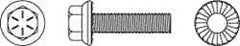 Value Collection - 3/8-16 UNC, 1-3/4" Length Under Head, Hex Drive Flange Bolt - 1-3/4" Thread Length, Grade 8 Steel, Serrated Flange, Zinc-Plated Finish - USA Tool & Supply
