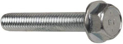 Value Collection - 5/16-18 UNC, 2" Length Under Head, Hex Drive Flange Bolt - 2" Thread Length, Grade 8 Steel, Serrated Flange, Zinc-Plated Finish - USA Tool & Supply