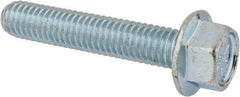 Value Collection - 3/8-16 UNC, 2" Length Under Head, Hex Drive Flange Bolt - 2" Thread Length, Grade 8 Steel, Serrated Flange, Zinc-Plated Finish - USA Tool & Supply