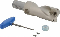 Iscar - 4.69" Max Drill Depth, 2xD, 2.344" Diam, Indexable Insert Drill - 2 Inserts, 1-1/2" Shank Diam, Straight Shank - USA Tool & Supply