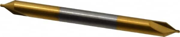 Hertel - #00 Plain Cut 60° Incl Angle Solid Carbide Combo Drill & Countersink - USA Tool & Supply