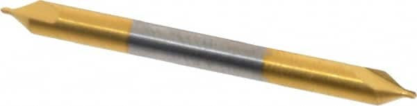 Hertel - #0 Plain Cut 60° Incl Angle Solid Carbide Combo Drill & Countersink - USA Tool & Supply