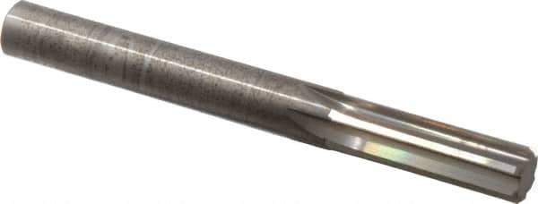 Hertel - 7/16" Solid Carbide 6 Flute Chucking Reamer - Straight Flute, 7/16" Straight Shank, 1-3/8" Flute Length, 4" OAL - USA Tool & Supply