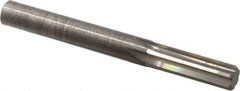 Hertel - 7/16" Solid Carbide 6 Flute Chucking Reamer - Straight Flute, 7/16" Straight Shank, 1-3/8" Flute Length, 4" OAL - USA Tool & Supply