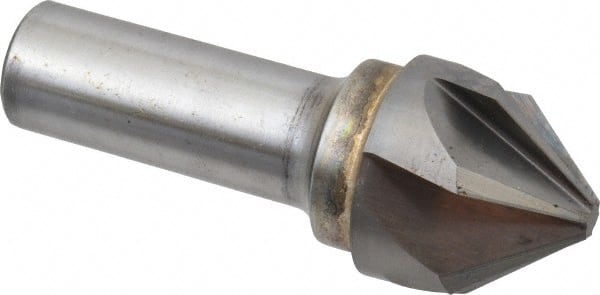 Hertel - 1-1/4" Head Diam, 3/4" Shank Diam, 6 Flute 90° Solid Carbide Countersink - USA Tool & Supply