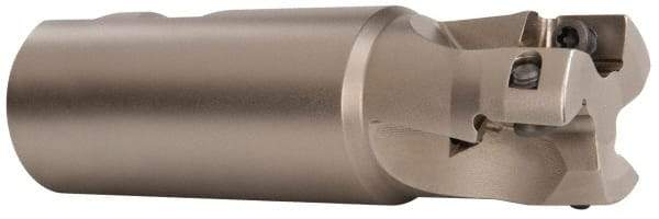 Seco - 1-1/4" Cut Diam, 0.669" Max Depth of Cut, 1-1/4" Shank Diam, 4.33" OAL, Indexable Square Shoulder End Mill - XO.X 1806.. Inserts, Weldon Shank, 90° Lead Angle, Through Coolant, Series Power Turbo - USA Tool & Supply