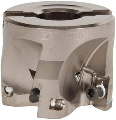 Seco - 5 Inserts, 2" Cut Diam, 3/4" Arbor Diam, 0.669" Max Depth of Cut, Indexable Square-Shoulder Face Mill - 0/90° Lead Angle, 1.575" High, XO.X 1806.. Insert Compatibility, Through Coolant, Series Power Turbo - USA Tool & Supply