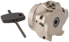 Seco - 5 Inserts, 2-1/2" Cut Diam, 3/4" Arbor Diam, 0.669" Max Depth of Cut, Indexable Square-Shoulder Face Mill - 0/90° Lead Angle, 1.575" High, XO.X 1806.. Insert Compatibility, Through Coolant, Series Power Turbo - USA Tool & Supply