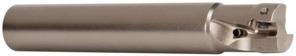 Seco - 1/2" Cut Diam, 0.197" Max Depth of Cut, 1/2" Shank Diam, 3.15" OAL, Indexable Square Shoulder End Mill - XO.X 0602 Inserts, Cylindrical Shank, 90° Lead Angle, Through Coolant, Series Nano Turbo - USA Tool & Supply
