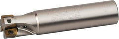 Seco - 1/2" Cut Diam, 0.197" Max Depth of Cut, 1/2" Shank Diam, 2.362" OAL, Indexable Square Shoulder End Mill - XO.X 0602 Inserts, Cylindrical Shank, 90° Lead Angle, Through Coolant, Series Nano Turbo - USA Tool & Supply