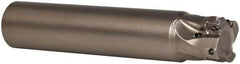 Seco - 3/4" Cut Diam, 0.197" Max Depth of Cut, 3/4" Shank Diam, 3.937" OAL, Indexable Square Shoulder End Mill - XO.X 0602 Inserts, Cylindrical Shank, 90° Lead Angle, Through Coolant, Series Nano Turbo - USA Tool & Supply