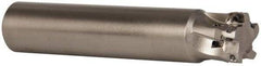 Seco - 3/4" Cut Diam, 0.197" Max Depth of Cut, 3/4" Shank Diam, 3.937" OAL, Indexable Square Shoulder End Mill - XO.X 0602 Inserts, Cylindrical Shank, 90° Lead Angle, Through Coolant, Series Nano Turbo - USA Tool & Supply