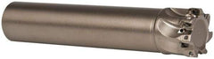Seco - 1" Cut Diam, 0.197" Max Depth of Cut, 1" Shank Diam, 4.528" OAL, Indexable Square Shoulder End Mill - XO.X 0602 Inserts, Cylindrical Shank, 90° Lead Angle, Through Coolant, Series Nano Turbo - USA Tool & Supply