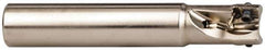 Seco - 3/8" Cut Diam, 0.197" Max Depth of Cut, 3/8" Shank Diam, 2.165" OAL, Indexable Square Shoulder End Mill - XO.X 0602 Inserts, Cylindrical Shank, 90° Lead Angle, Through Coolant, Series Nano Turbo - USA Tool & Supply