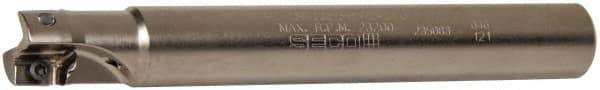 Seco - 3/4" Cut Diam, 0.433" Max Depth of Cut, 3/4" Shank Diam, 5.91" OAL, Indexable Square Shoulder End Mill - XO.X 1204.. Inserts, Cylindrical Shank, 90° Lead Angle, Through Coolant, Series Super Turbo - USA Tool & Supply