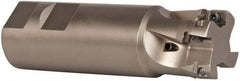 Seco - 1-1/4" Cut Diam, 0.433" Max Depth of Cut, 1-1/4" Shank Diam, 4-1/4" OAL, Indexable Square Shoulder End Mill - XO.X 1204.. Inserts, Weldon Shank, 90° Lead Angle, Through Coolant, Series Super Turbo - USA Tool & Supply