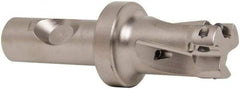 Seco - 1" Cut Diam, 0.433" Max Depth of Cut, 3/4" Shank Diam, 4" OAL, Indexable Square Shoulder End Mill - XO.X 1204.. Inserts, Weldon Shank, 90° Lead Angle, Through Coolant, Series Super Turbo - USA Tool & Supply
